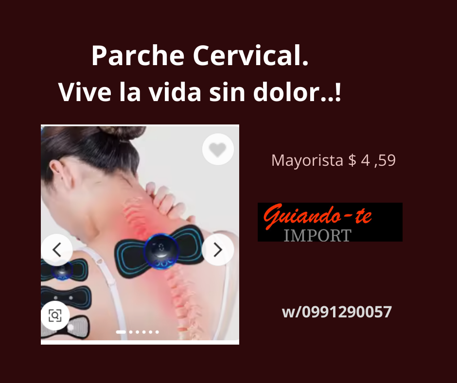 XQ’19 Mini masajeador eléctrico portátil para espalda, hombros, cuello, cervicales, Parche de masaje